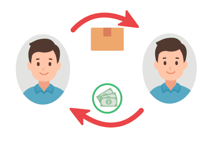 同一人物のやり取り